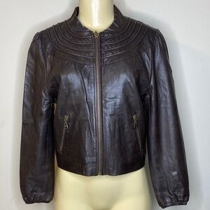 Doma Women's Brown Leather Jacket Size M